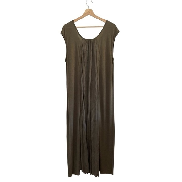 Free People Beach Always Dreamin Linen Blend Cap Sleeve Maxi Dress Army Green XS - Picture 4 of 16